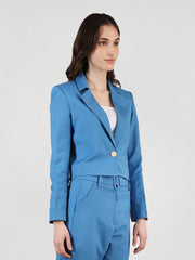 Women Solid Single-Breasted Blazer