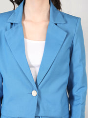 Women Solid Single-Breasted Blazer