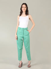 Women Solid Office Wear Formal Trouser