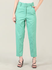 Women Solid Office Wear Formal Trouser