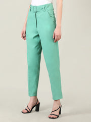 Women Solid Office Wear Formal Trouser