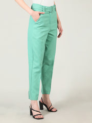 Women Solid Office Wear Formal Trouser