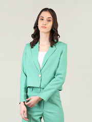 Women Solid Single-Breasted Blazer