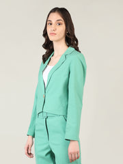 Women Solid Single-Breasted Blazer