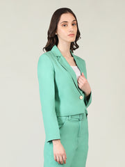 Women Solid Single-Breasted Blazer