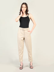 Women Solid Office Wear Formal Trouser