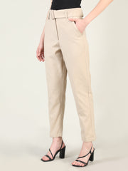 Women Solid Office Wear Formal Trouser