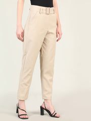 Women Solid Office Wear Formal Trouser