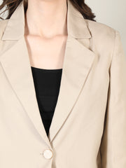 Women Solid Single-Breasted Blazer