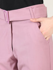 Women Solid Office Wear Formal Trouser