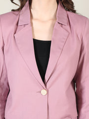 Women Solid Single-Breasted Blazer