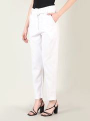 Women Solid Office Wear Formal Trouser