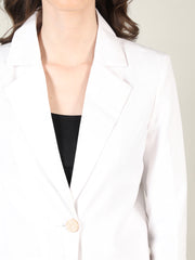 Women Solid Single-Breasted Blazer