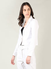 Women Solid Single-Breasted Blazer