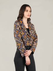 Women Printed Stylish Coat