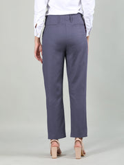 Women Solid Office Wear Formal Trouser