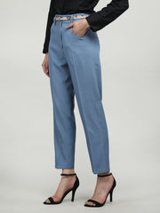 Women Solid Office Wear Formal Trouser