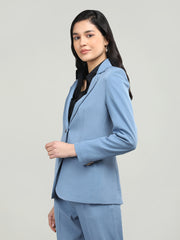 Women Solid Single-Breasted Blazer