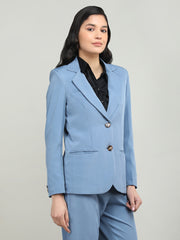 Women Solid Single-Breasted Blazer