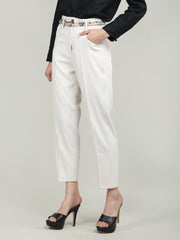 Women Solid Office Wear Formal Trouser