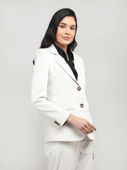 Women Solid Single-Breasted Blazer