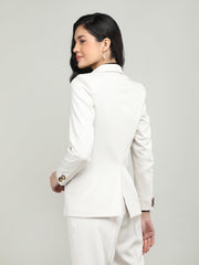 Women Solid Single-Breasted Blazer