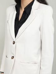 Women Solid Single-Breasted Blazer