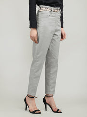 Women Solid Office Wear Formal Trouser