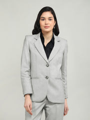 Women Solid Single-Breasted Blazer