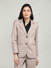 Women Solid Single-Breasted Blazer