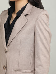 Women Solid Single-Breasted Blazer