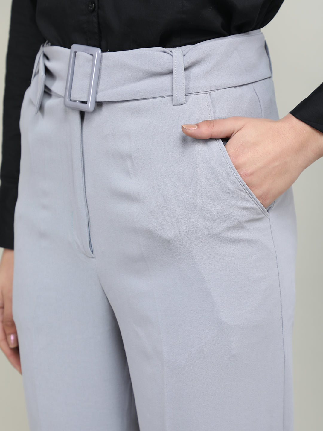 Button High Waist Office Comfortable Tummy Control Bootleg Trousers Women  Pant | Fruugo TR