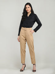 Women Solid Office Wear Formal Trouser