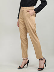 Women Solid Office Wear Formal Trouser