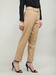 Women Solid Office Wear Formal Trouser