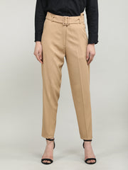 Women Solid Office Wear Formal Trouser