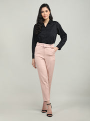 Women Solid Office Wear Formal Trouser