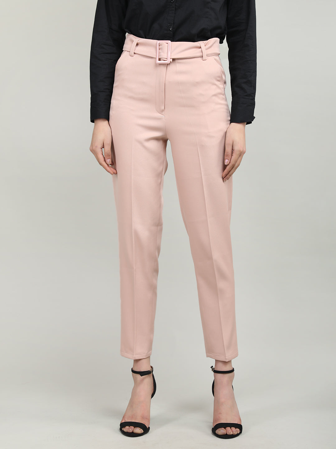 Women Solid Office Wear Formal Trouser