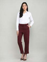 Women Solid Office Wear Formal Trouser