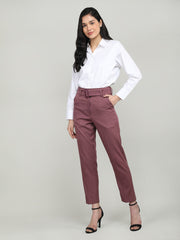 Women Solid Office Wear Formal Trouser