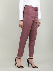 Women Solid Office Wear Formal Trouser