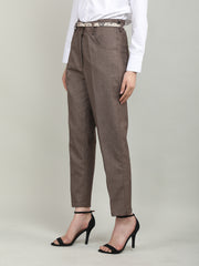 Women Solid Office Wear Formal Trouser