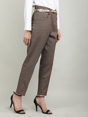 Women Solid Office Wear Formal Trouser