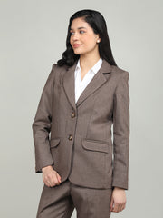 Women Solid Single-Breasted Blazer