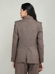 Women Solid Single-Breasted Blazer