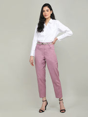 Women Solid Office Wear Formal Trouser