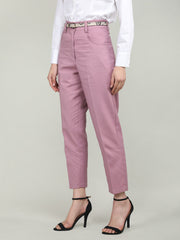 Women Solid Office Wear Formal Trouser