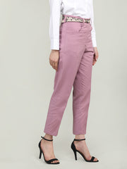 Women Solid Office Wear Formal Trouser