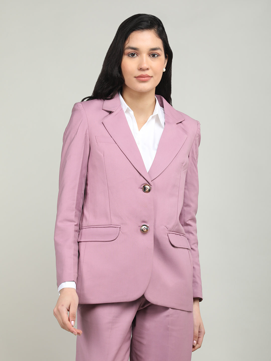 Women Solid Single-Breasted Blazer