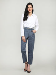 Women Solid Office Wear Formal Trouser